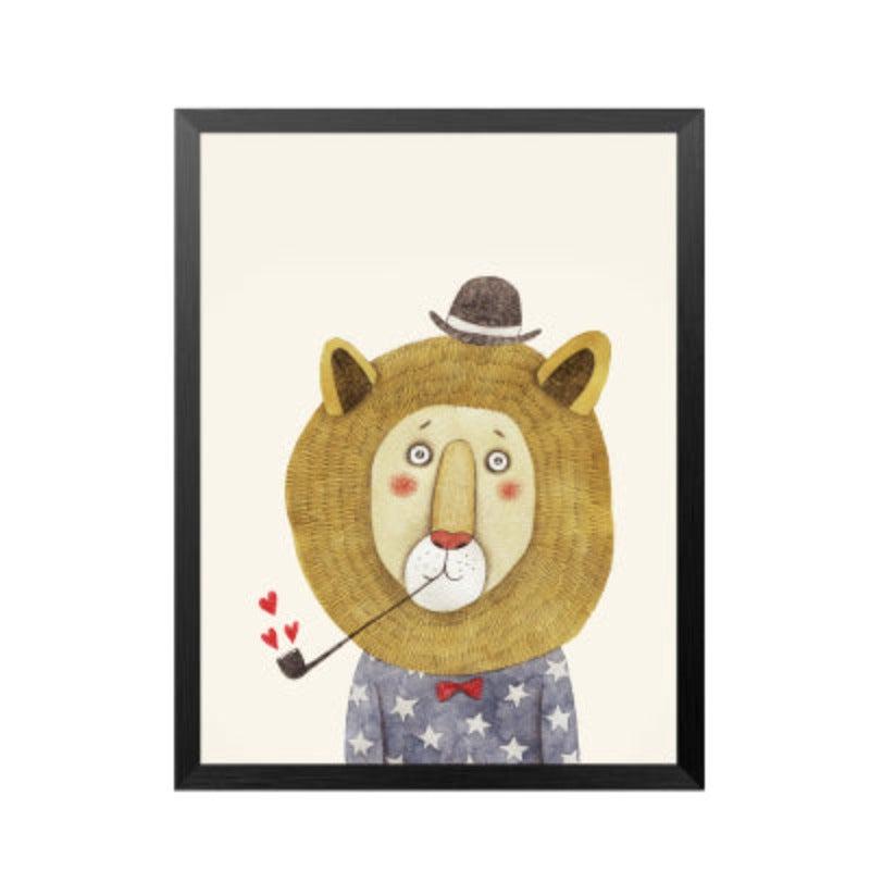Animals Sketch Human Portrayal - Canvas Wall Art Painting | Bowlift