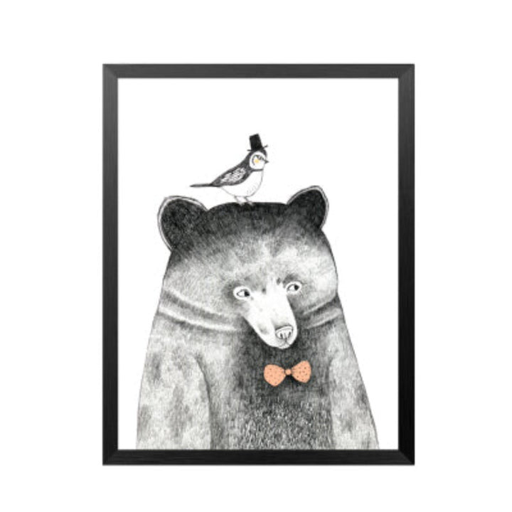 Animals Sketch Human Portrayal - Canvas Wall Art Painting | Bowlift