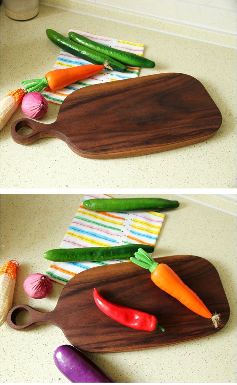 BowLift | Japanese Walnut/Beech Special Shape Cutting Board made of solid wood