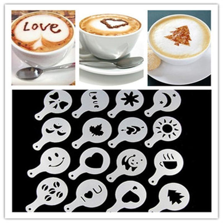 Latte Stencil Kit - 16 Piece Set | Bowlift