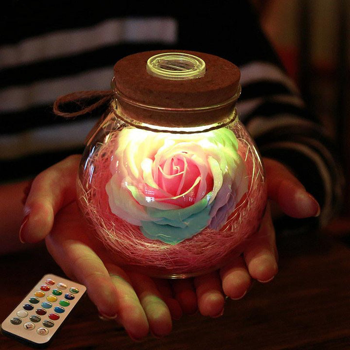 Bloom - LED Rose Bottle Lamp | Bowlift