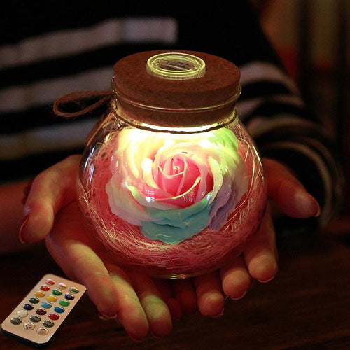 Bloom - LED Rose Bottle Lamp | Bowlift