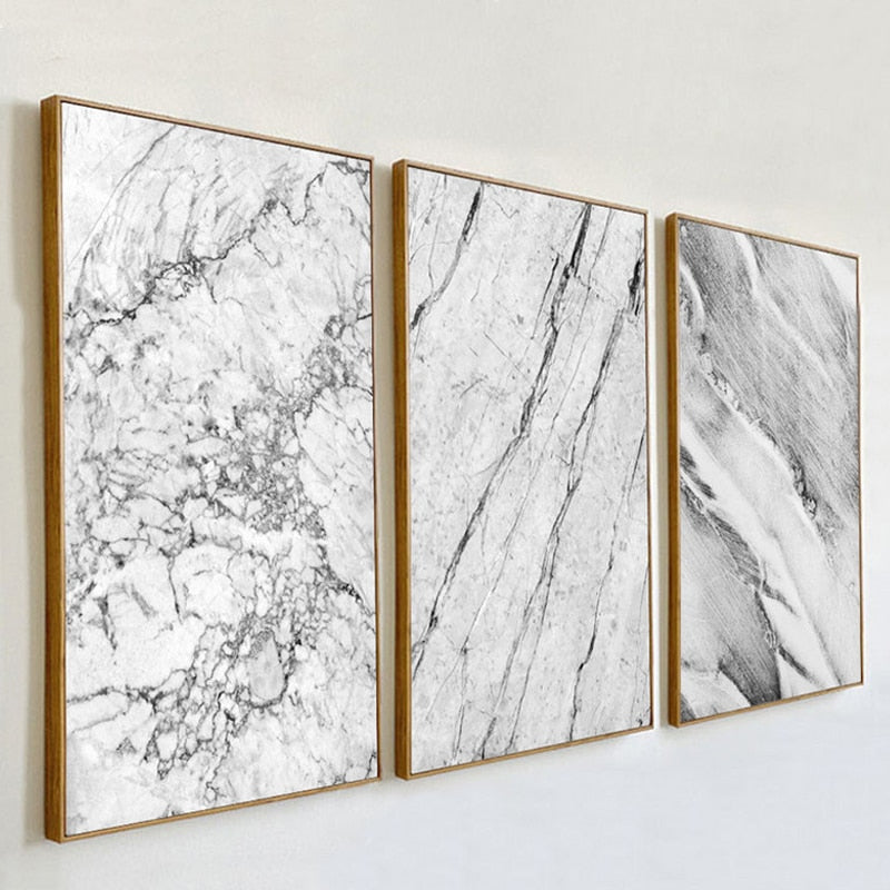 Grey Marble - Canvas Wall Art Painting | Bowlift