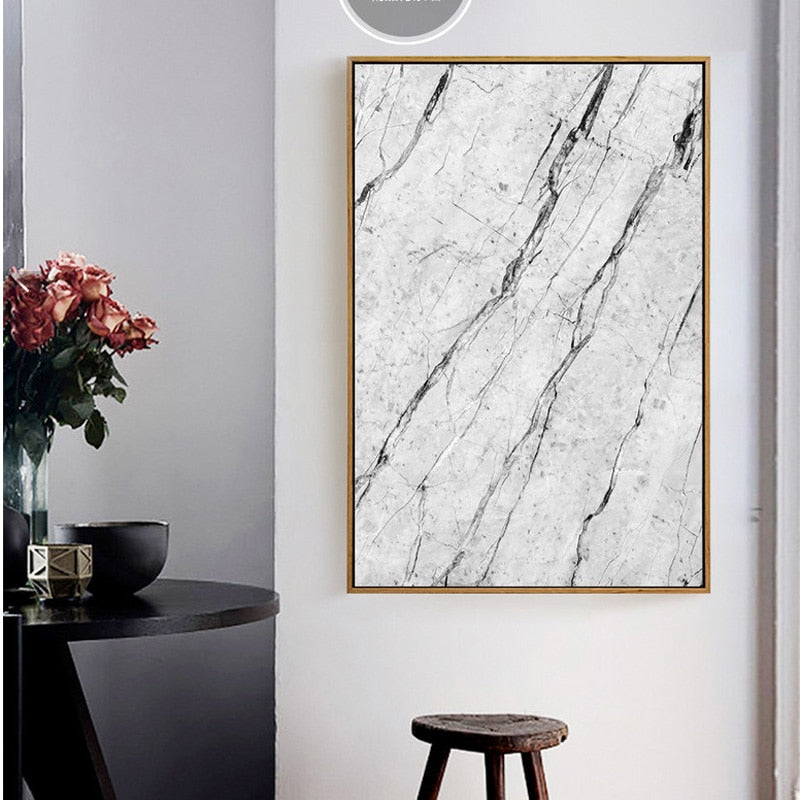 Grey Marble - Canvas Wall Art Painting | Bowlift