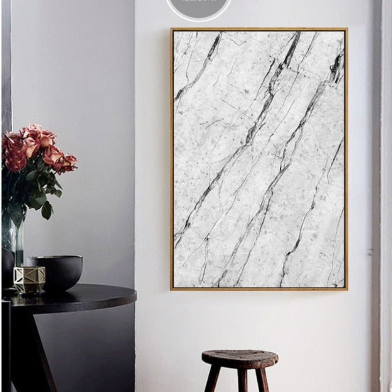 Grey Marble - Canvas Wall Art Painting | Bowlift