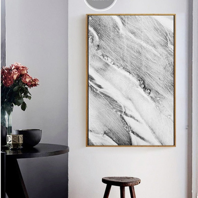 Grey Marble - Canvas Wall Art Painting | Bowlift