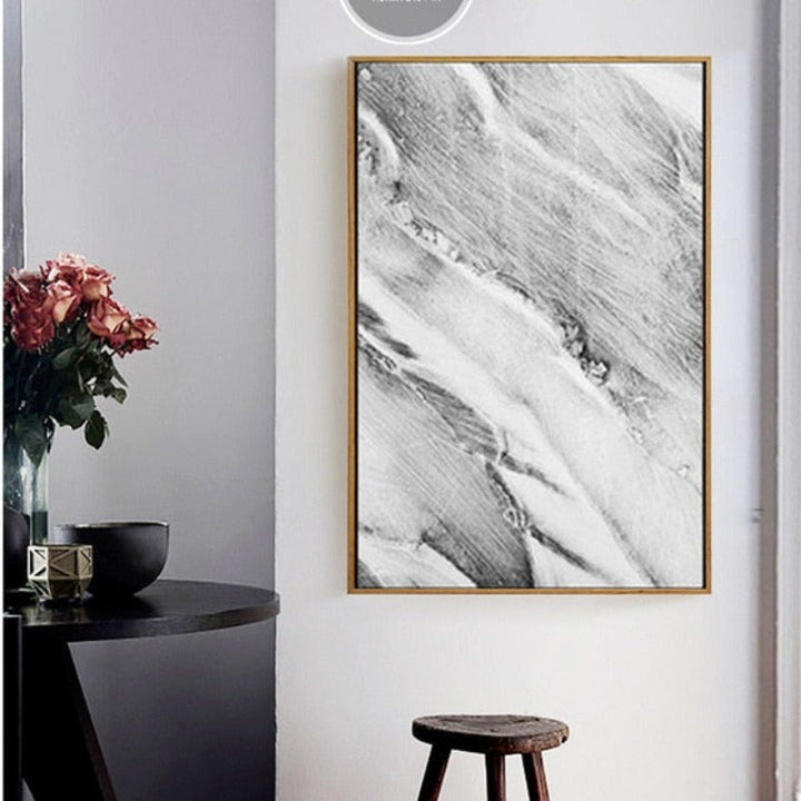 Grey Marble - Canvas Wall Art Painting | Bowlift