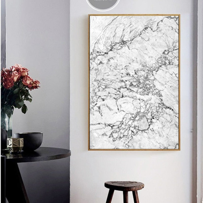 Grey Marble - Canvas Wall Art Painting | Bowlift