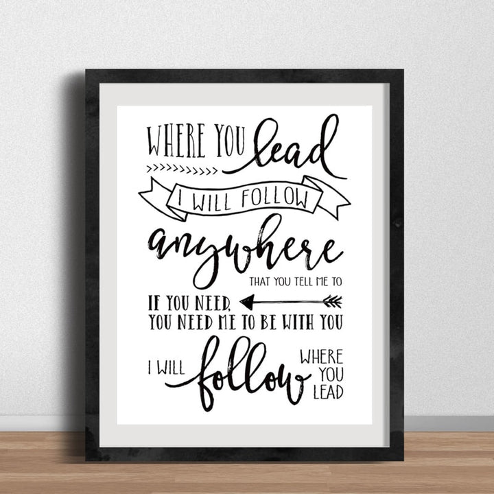 Where You Lead I Will Follow - Canvas Wall Art Painting | Bowlift