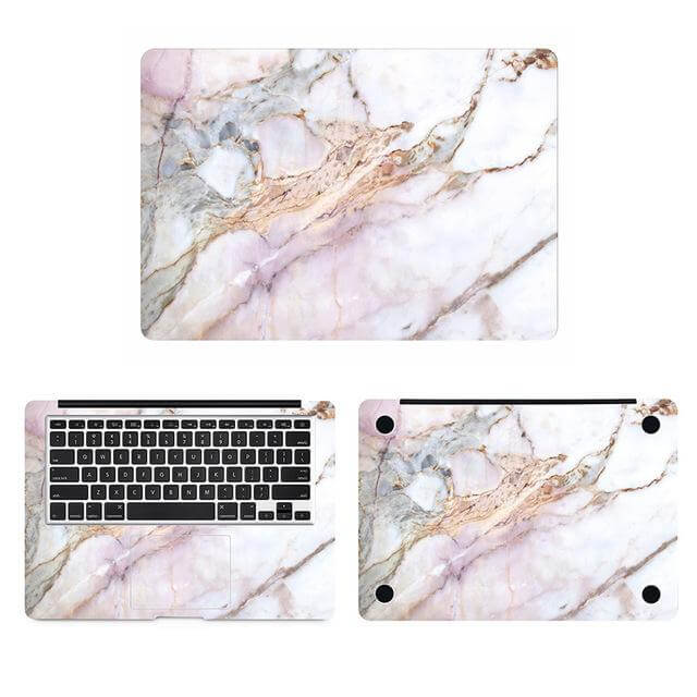 BowLift | Natural Marble Skin Laptop Sticker for Apple Macbooks