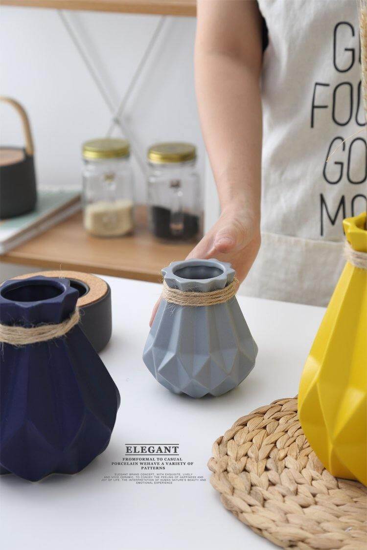 BowLift | Modern Europe Brief Matt Diamond Porcelain Ceramic Vase