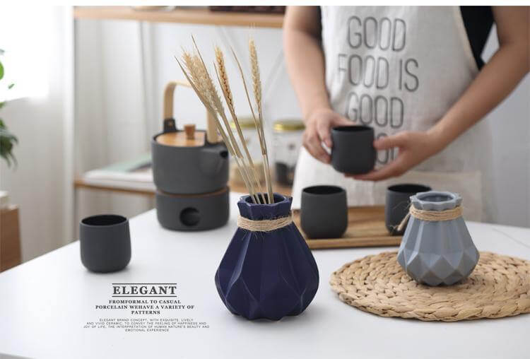 BowLift | Modern Europe Brief Matt Diamond Porcelain Ceramic Vase