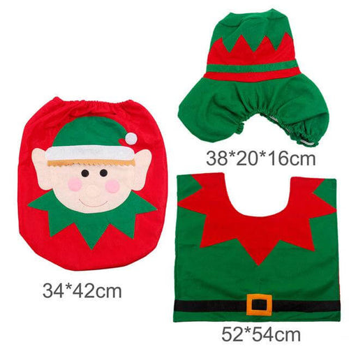 BowLift | 3pcs Fancy Santa Claus Toilet Seat Covers