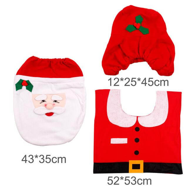 BowLift | 3pcs Fancy Santa Claus Toilet Seat Covers
