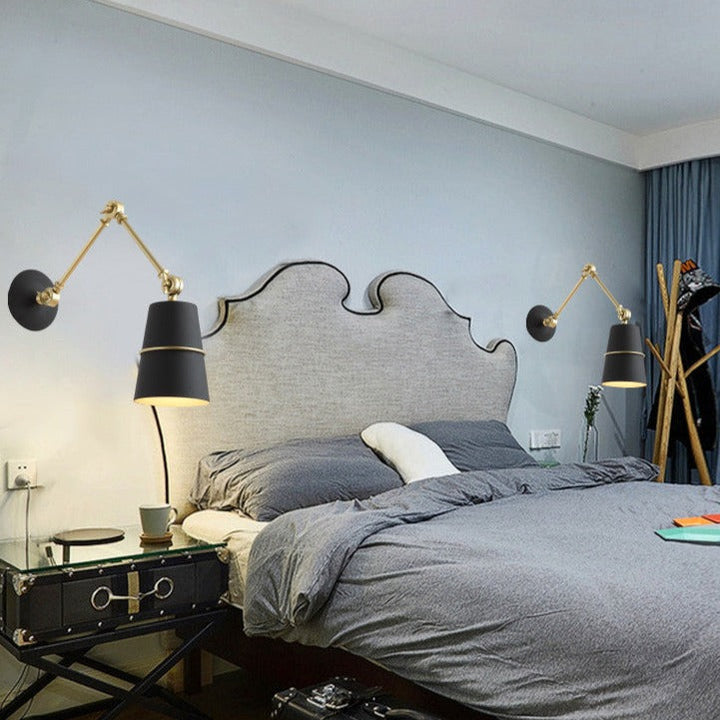 BowLift | Nordic Iron Swing Long Arm Modern Wall Lamp