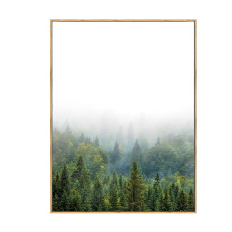 Pine Forest Landscape Inspiring Quote - Canvas Wall Art Painting | Bowlift