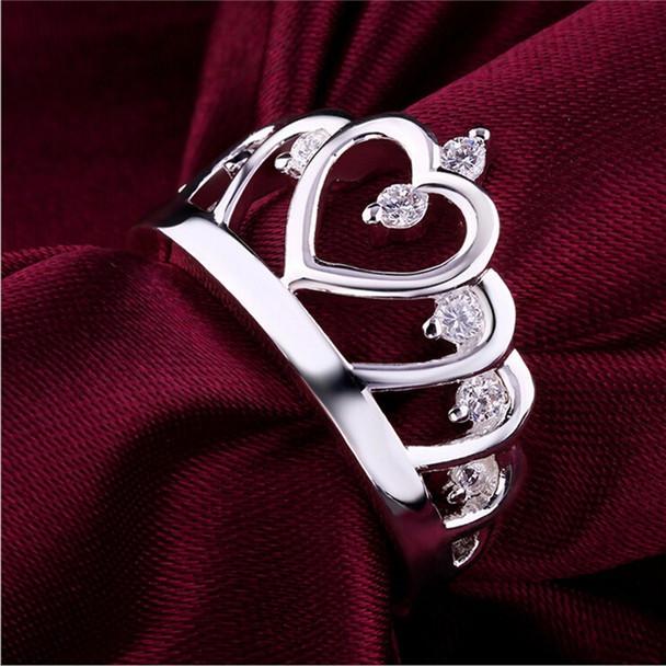 Silver Princess Crown 925 Austrian Crystal Ring | Bowlift