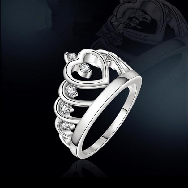 Silver Princess Crown 925 Austrian Crystal Ring | Bowlift