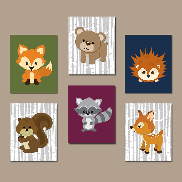 Animals Forest - Canvas Wall Art Painting | Bowlift