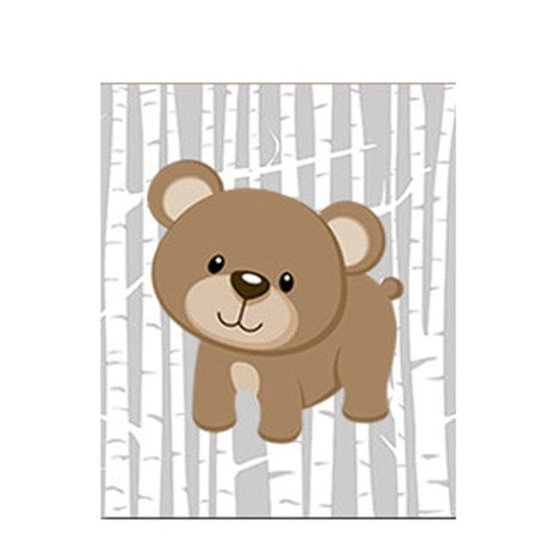 Animals Forest - Canvas Wall Art Painting | Bowlift