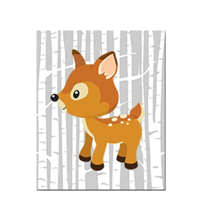Animals Forest - Canvas Wall Art Painting | Bowlift