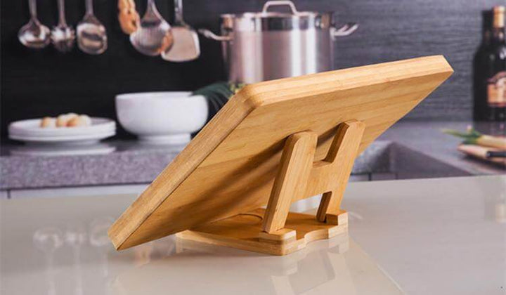 Cutting Board FoldaBowlifte wooden pot lids holder | Bowlift