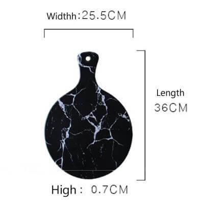 BowLift | Luxury Ceramic Creative Marble Stripe Large Pizza Plate