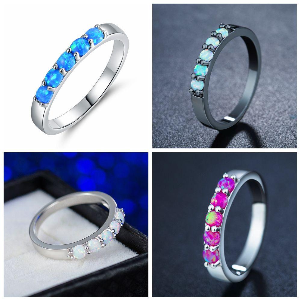 Simple Colored Fire Opal Rings | Bowlift