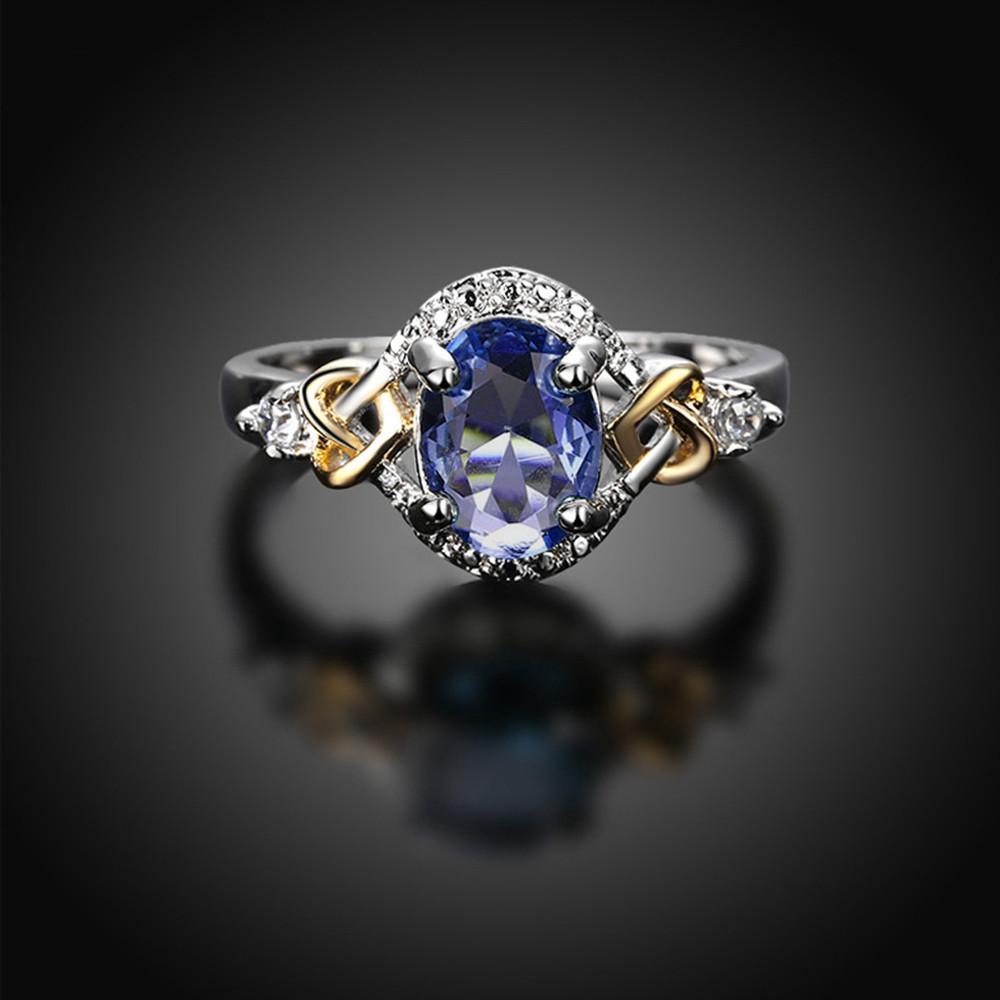Silver Plated Alloy Crystal Ring | Bowlift
