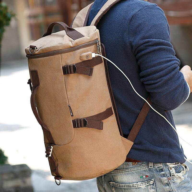 BowLift | Cylinder package Multifunctional Male Fashion Backpack