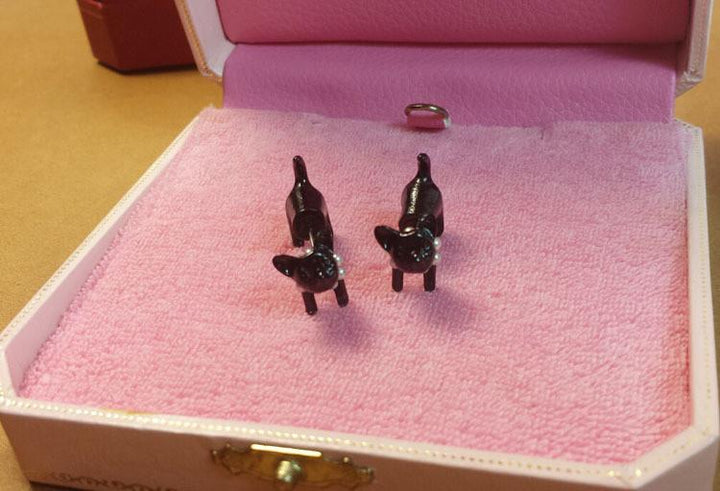Black Cat - Stud Earrings | Bowlift