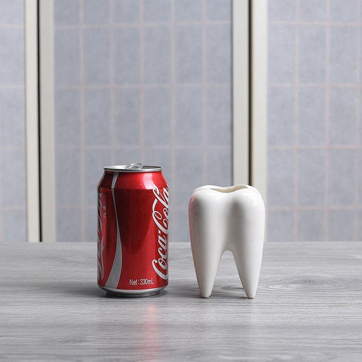 BowLift | Tooth Shape White Ceramic Modern Flower Pot