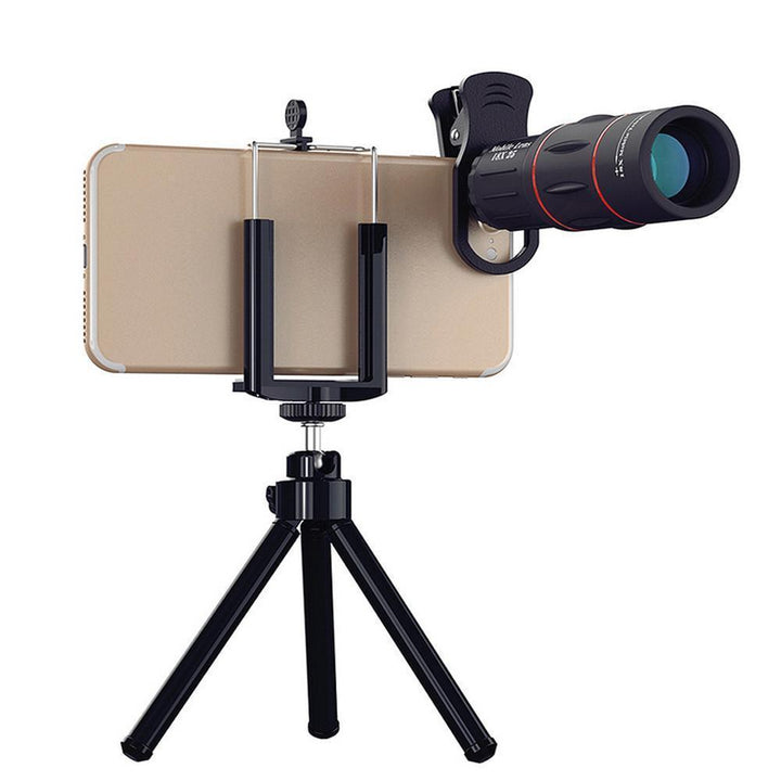 BowLift | 18X Zoom Telescope Mobile Lens with Tripod Clip For iPhone and Samsung Android - 1000m 3280ft