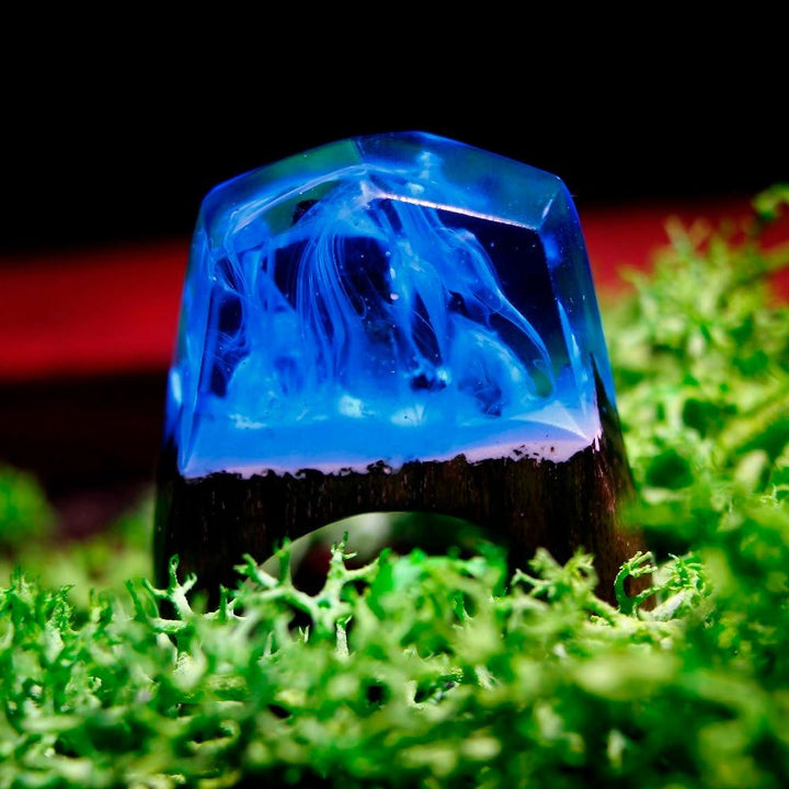 Quanta - Blue Flame Resin Ring | Bowlift