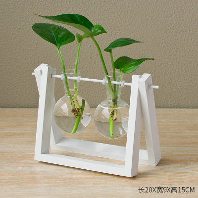 Decorative  Wooden Vase With Wooden Tray | Bowlift