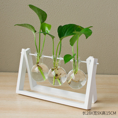 Decorative  Wooden Vase With Wooden Tray | Bowlift