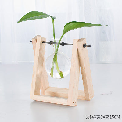 Decorative  Wooden Vase With Wooden Tray | Bowlift