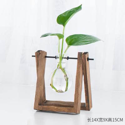 BowLift | Decorative  Wooden Vase With Wooden Tray
