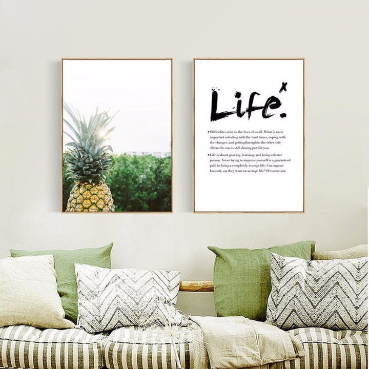 Nordic Seascape Life Inspiring Quotes - Canvas Wall Art Painting | Bowlift