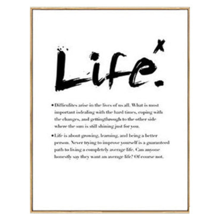 Nordic Seascape Life Inspiring Quotes - Canvas Wall Art Painting | Bowlift