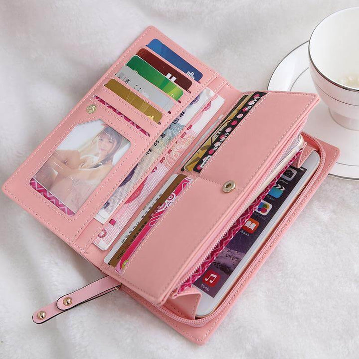 BowLift | Modern Cat Stitching Zipper Wallet