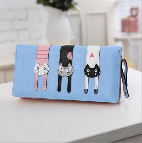 BowLift | Modern Cat Stitching Zipper Wallet
