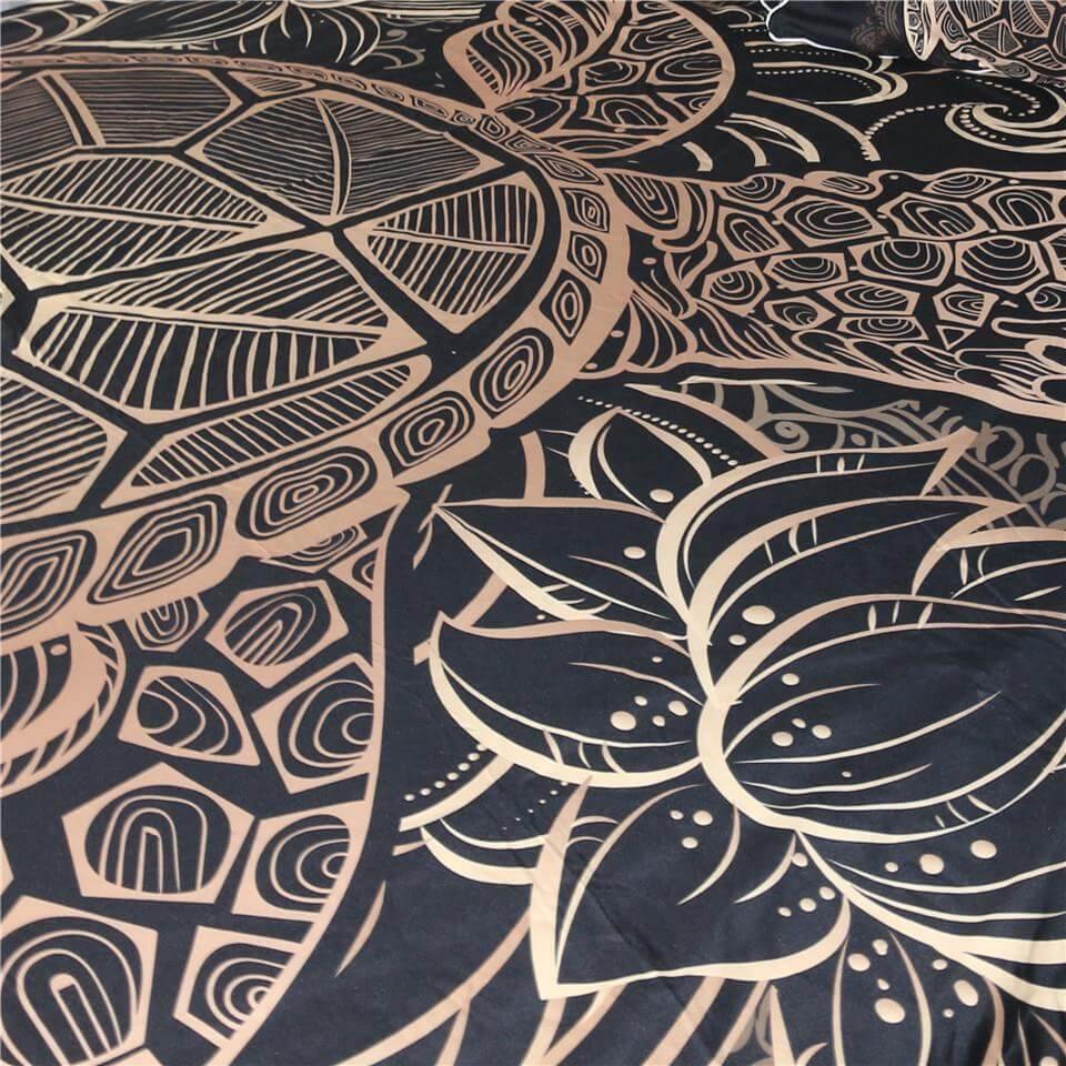BowLift | Luxury Turtles Golden Tortoise Comfortable Duvet Cover Bedding Set