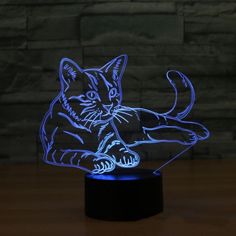 BowLift | 3D Night Light Changeable Cat illusion