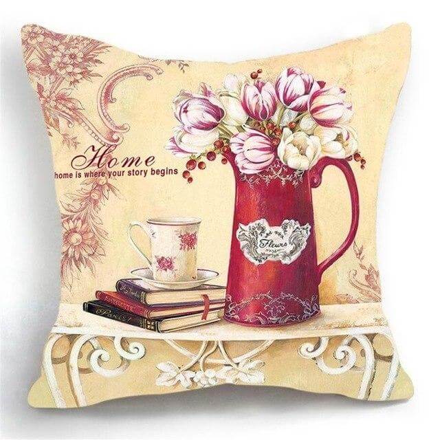 BowLift | Luxury Flower Vase Cushion Cover Pillowcase