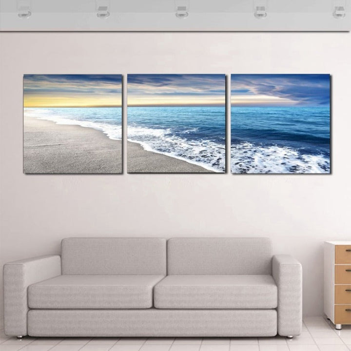 Beach Sandy Sea - Canvas Wall Art Painting | Bowlift