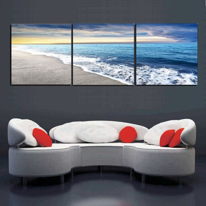 Beach Sandy Sea - Canvas Wall Art Painting | Bowlift