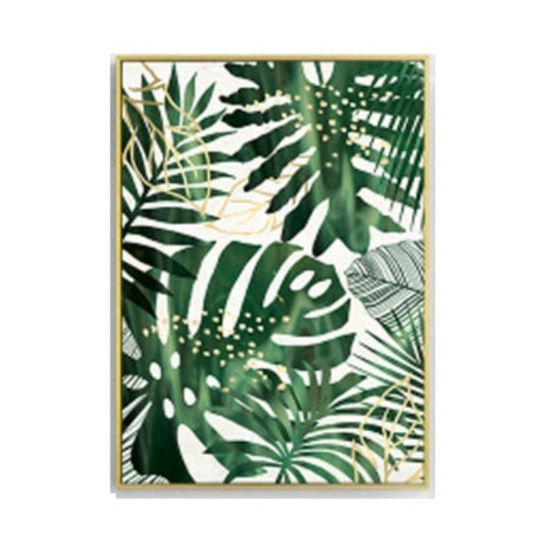 Cactus Plants Leaf - Canvas Wall Art Painting | Bowlift
