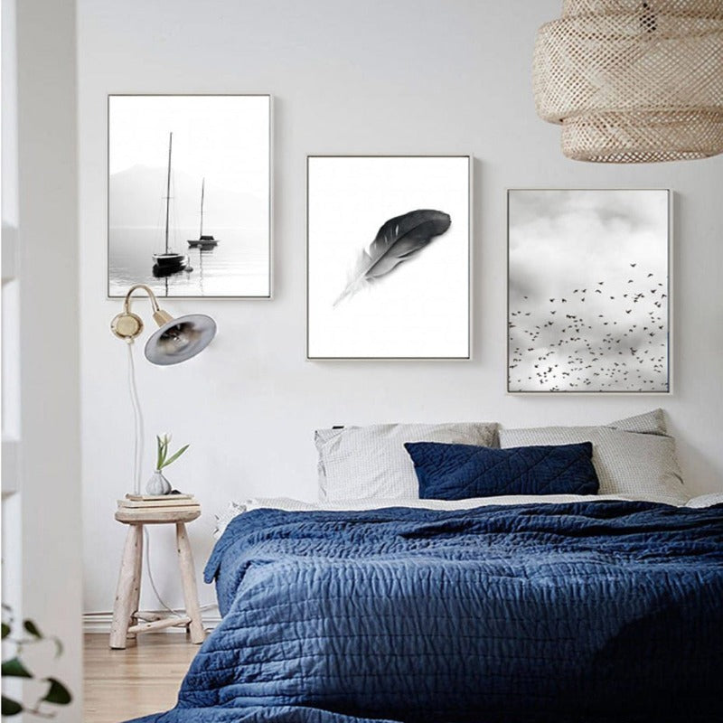 Abstract Feather - Canvas Wall Art Painting | Bowlift