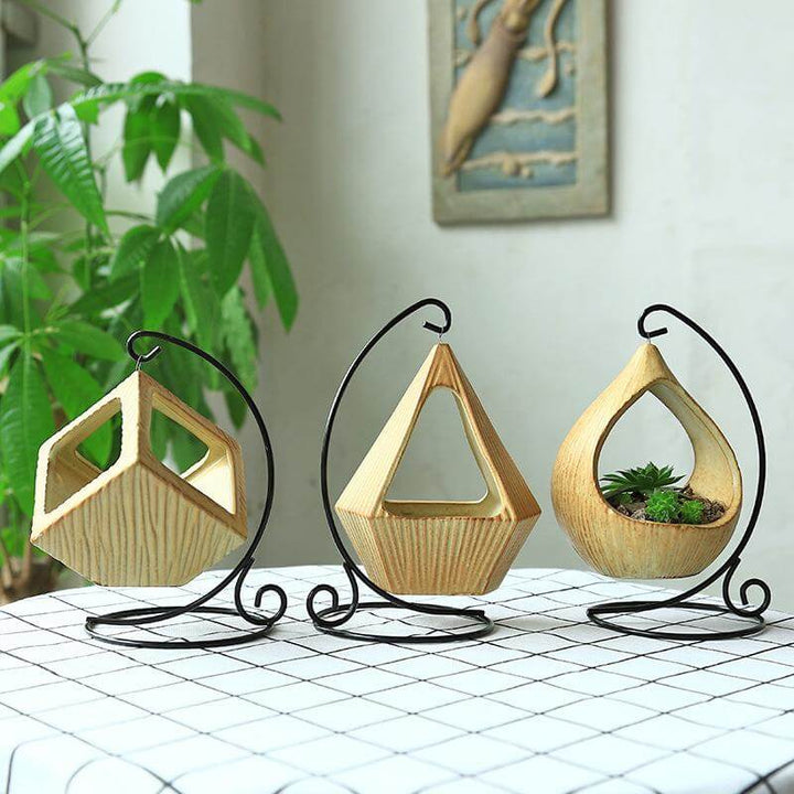 Flower Hanging Triangle Vase Container Pot | Bowlift